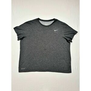 Nike Dri-FIT Mens XXL T-Shirt Charcoal Heather Gray Short Sleeve Athletic Tee